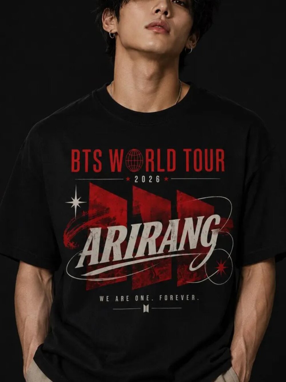 BTS World Tour Arirang Tee Black Concert Shirt 2026